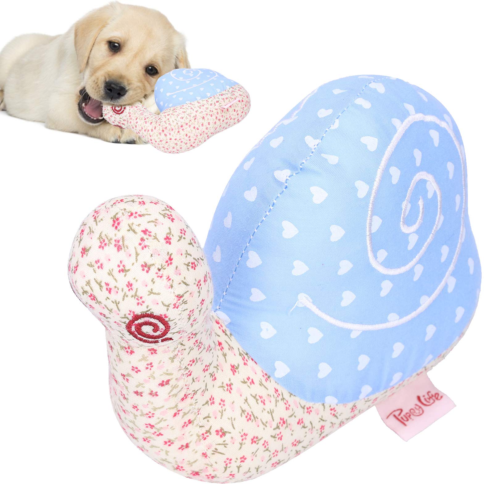 Wosune Snail Chew Toy for Dogs - Non-Toxic, Lightweight & Safe Puppy Teething Toy - Dental Cleaning Chew Toy for Small & Medium Dogs - Perfect for Puppy Teething Relief & Playtime Fun