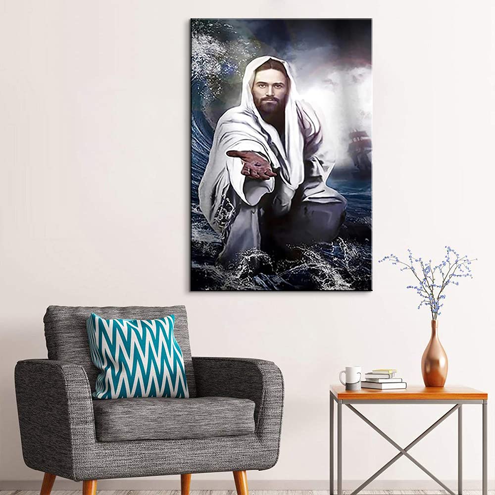 Jesus Christ Wall Art - Christian Religious Posters & Decor for Home, Church, Office - 28x40 Inches Ready to Hang - Perfect for Prayer Rooms, Sunday School & Spiritual Inspiration