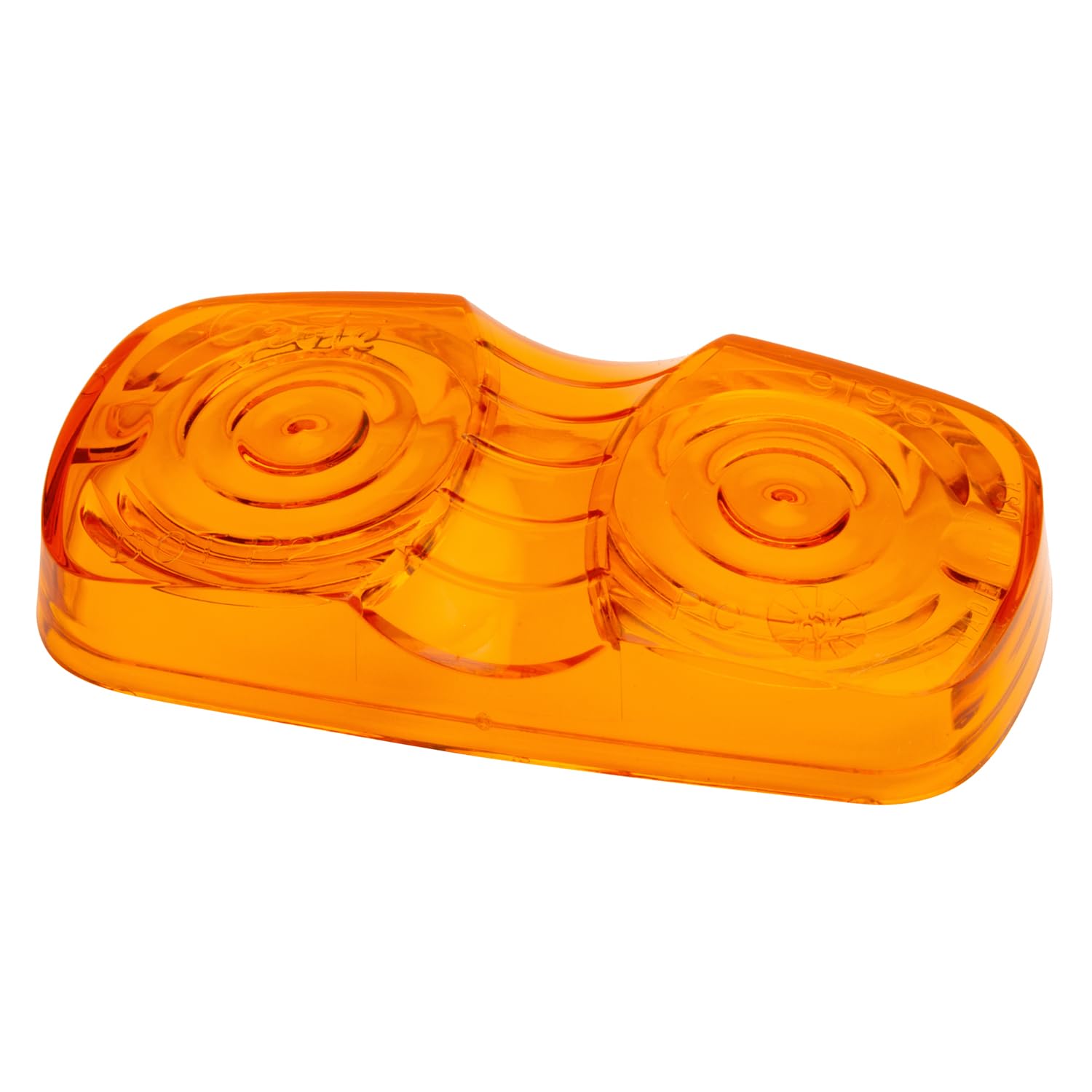 91963 Yellow Clearance Marker Replacement Lenses - 2 Pack Square Orange LED Lights for Trucks & Trailers | Heavy Duty Safety Lights for Commercial Vehicles, Construction Equipment & RV Lighting