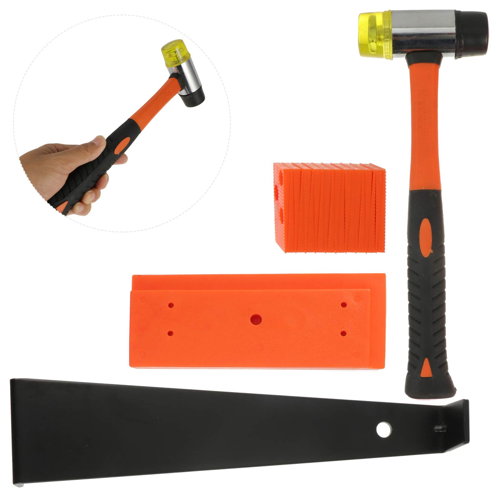 ULTECHNOVO Wood Flooring Installation Tools Kit - Tapping Bar, Spacers, Hammer & More for Hardwood Floor DIY Projects - Perfect for Home Renovation & Professional Use