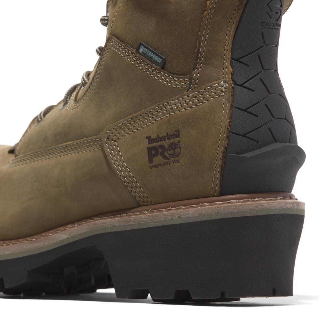 Evergreen EV Waterproof Composite Toe 400g Insulated Work Boots for Men - Medium Brown - Heavy Duty Safety Shoes for Construction, Outdoor & Industrial Work