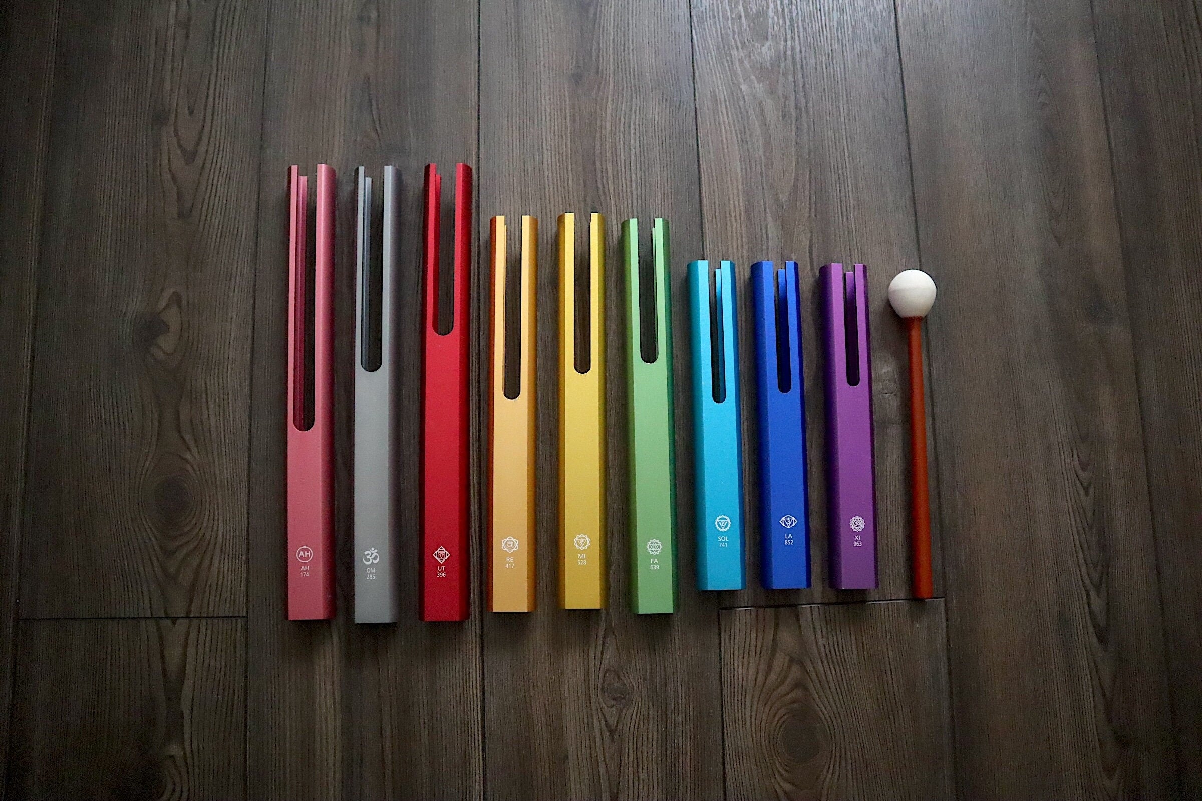 Myriad Melodies' Solfeggio Tubes - 9 Healing Frequencies for Chakra Balance & Alignment | Meditation, Yoga, Reiki, Sound Therapy | Perfect for Spiritual Healing & Energy Work