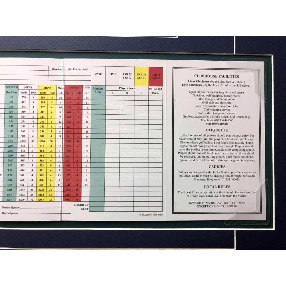 Authentic Jack Nicklaus 2005 British Open St. Andrews Old Course Framed Scorecard with COA - Golf Memorabilia for Office Decor & Sports Fan Gifts