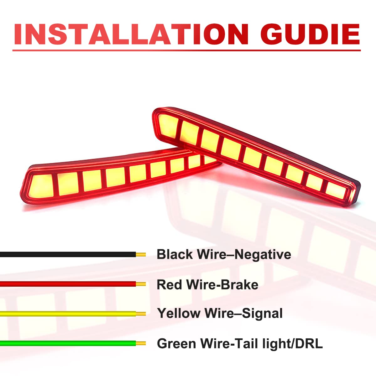 2020-2021 Toyota Corolla LED Reflector Tail Lights - Red Lens Sequential Turn Signal Brake Lights for Corolla L/LE/SE Models - Perfect for Night Driving & Enhanced Rear Visibility