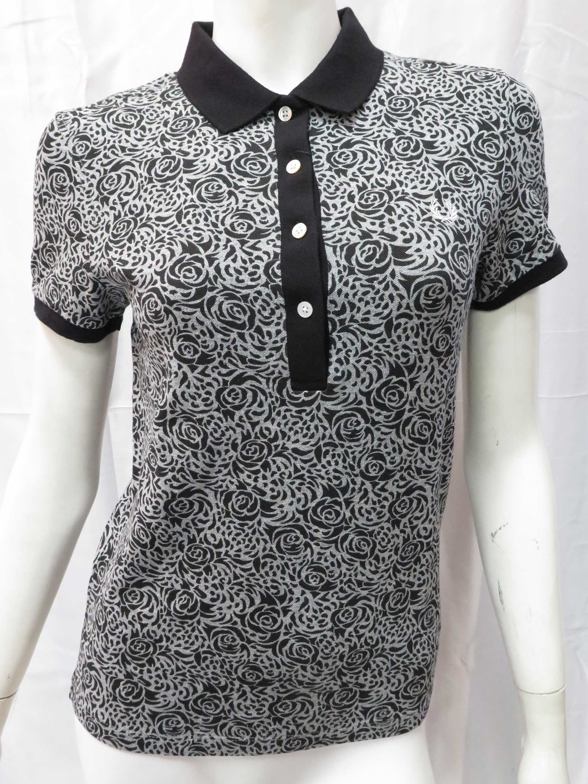 Vintage Rose Print Ladies Shirt - Floral Steel Marble Design for Women | Casual Wear, Office Outfits & Spring Fashion
