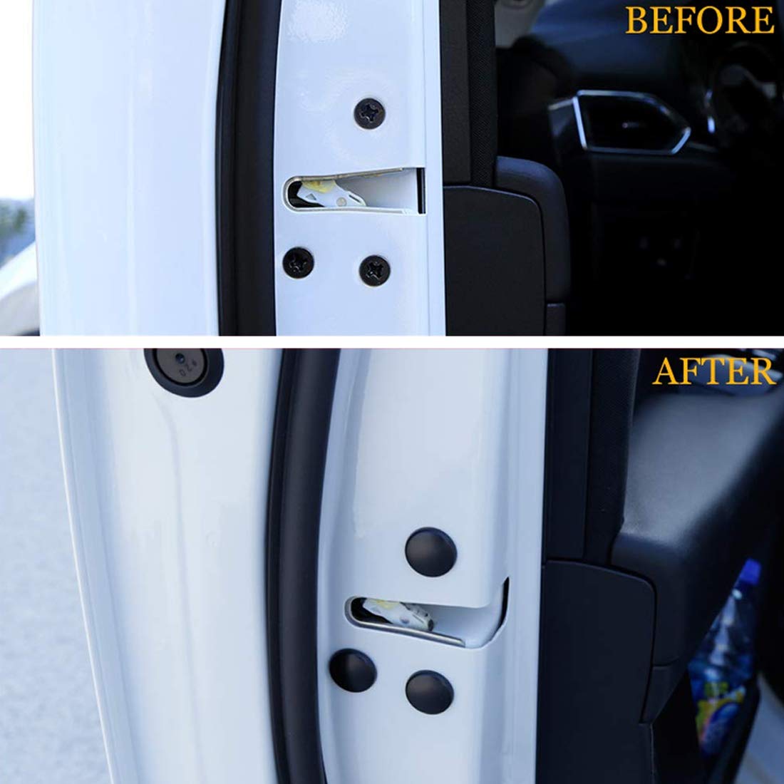 12pcs Car Door Screw Waterproof Rust Protection Cover - GM Vehicle Fastener Clip & Screw Cap Set - White (Perfect for Door Lock Protection & Automotive Maintenance)