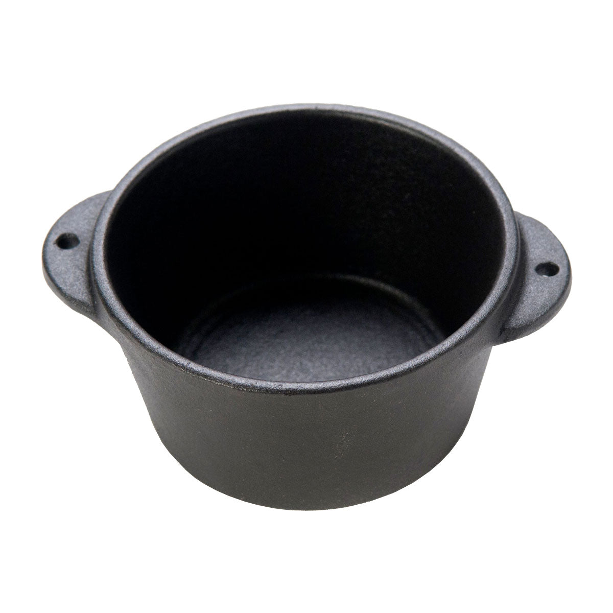 Arcata 080580 5.75 oz Cast Iron Round Souffle Pot - Black Enameled Dutch Oven for Baking, Cooking & Serving - Perfect for Souffles, Casseroles and Stovetop to Oven Meals