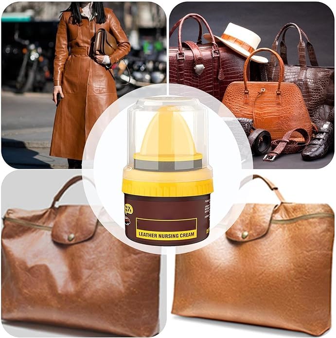 **XAVRY Leather Repair Cream - Liquid Shoe Polish & Shine for Shoes, Bags & Furniture | Protects Leather from Scuffs & Scratches | Natural Shoe Care Cream with Sponge Applicator | Perfect for Boots, Handbags & Sofas**