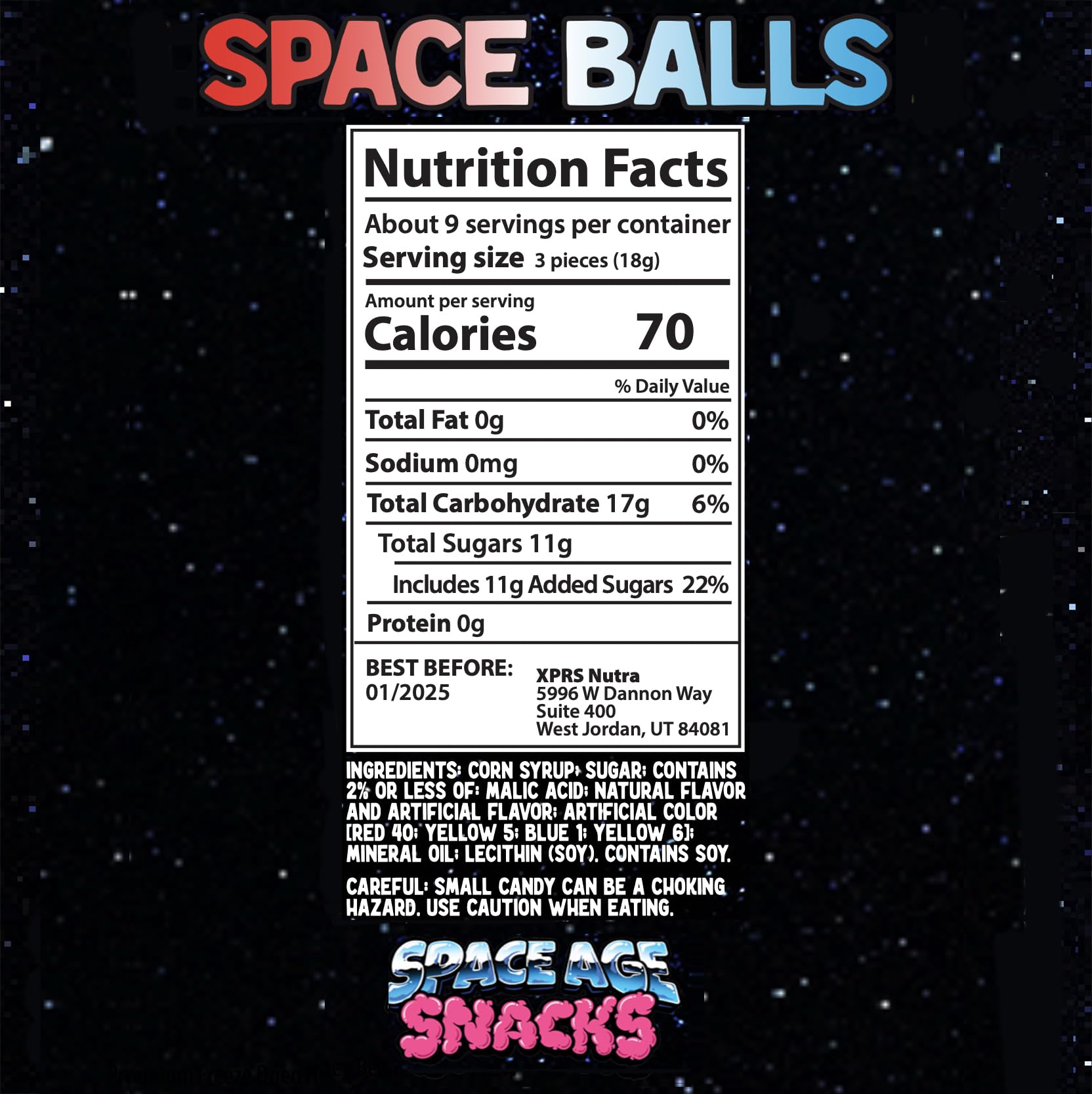 Premium Freeze Dried Space Balls Candy - 6oz Crunchy Astronaut-Inspired Treats for Kids & Adults - Perfect for Birthday Parties, Movie Nights & Space-Themed Events - Individually Boxed for Freshness & Protection