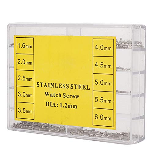Zerone Watch Screws Kit (1.6-6.0mm) - Stainless Steel Watch Back Cover Repair Screws with Cross Head & Storage Box - Perfect for Watch Repair, Maintenance & DIY Projects