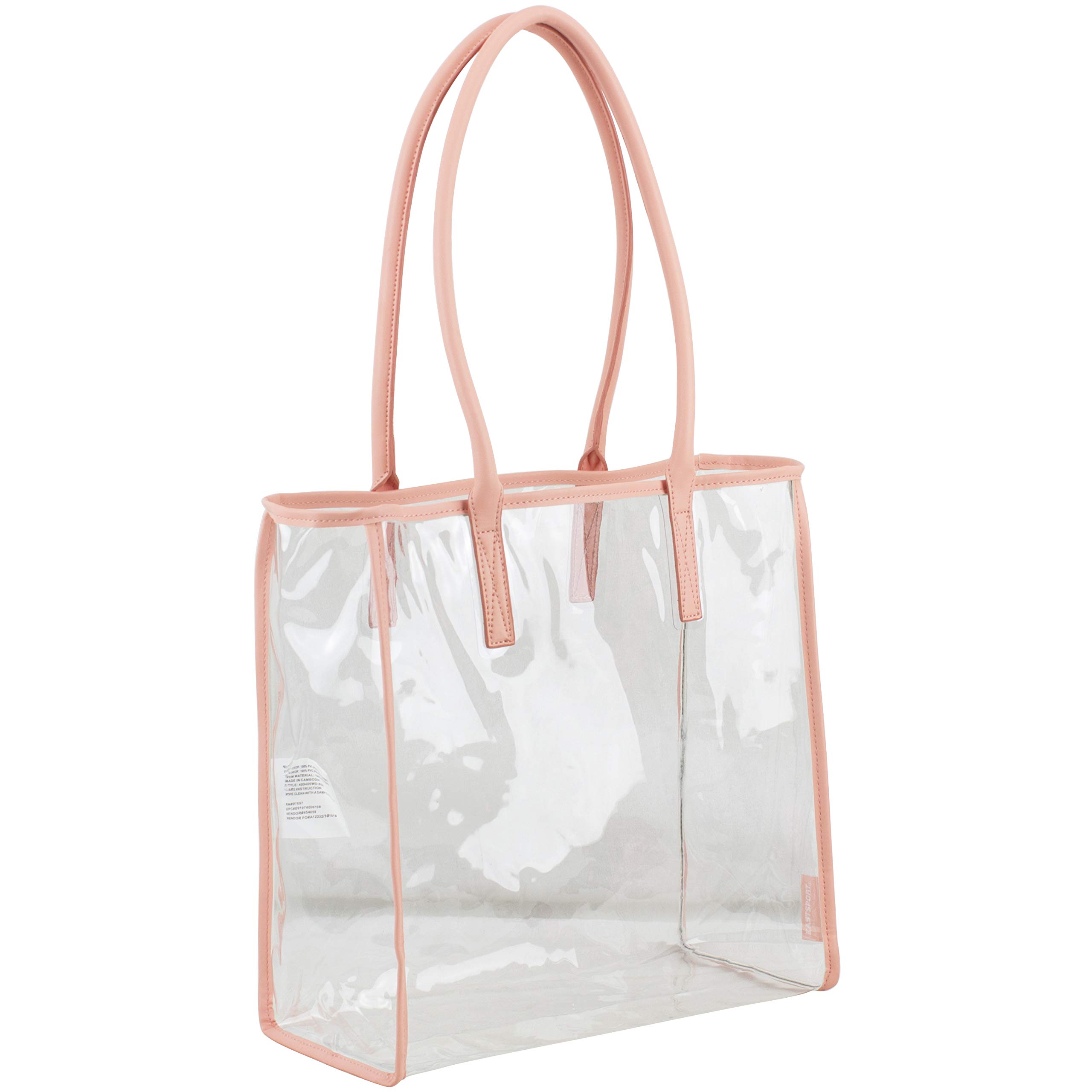 EastSport Clear PVC Transparent Handbag Bundle Set - Heavy Duty See-Through Daypack & Tote Bag for College, Workplace | Perfect for School, Travel, Concerts & Security Checkpoints