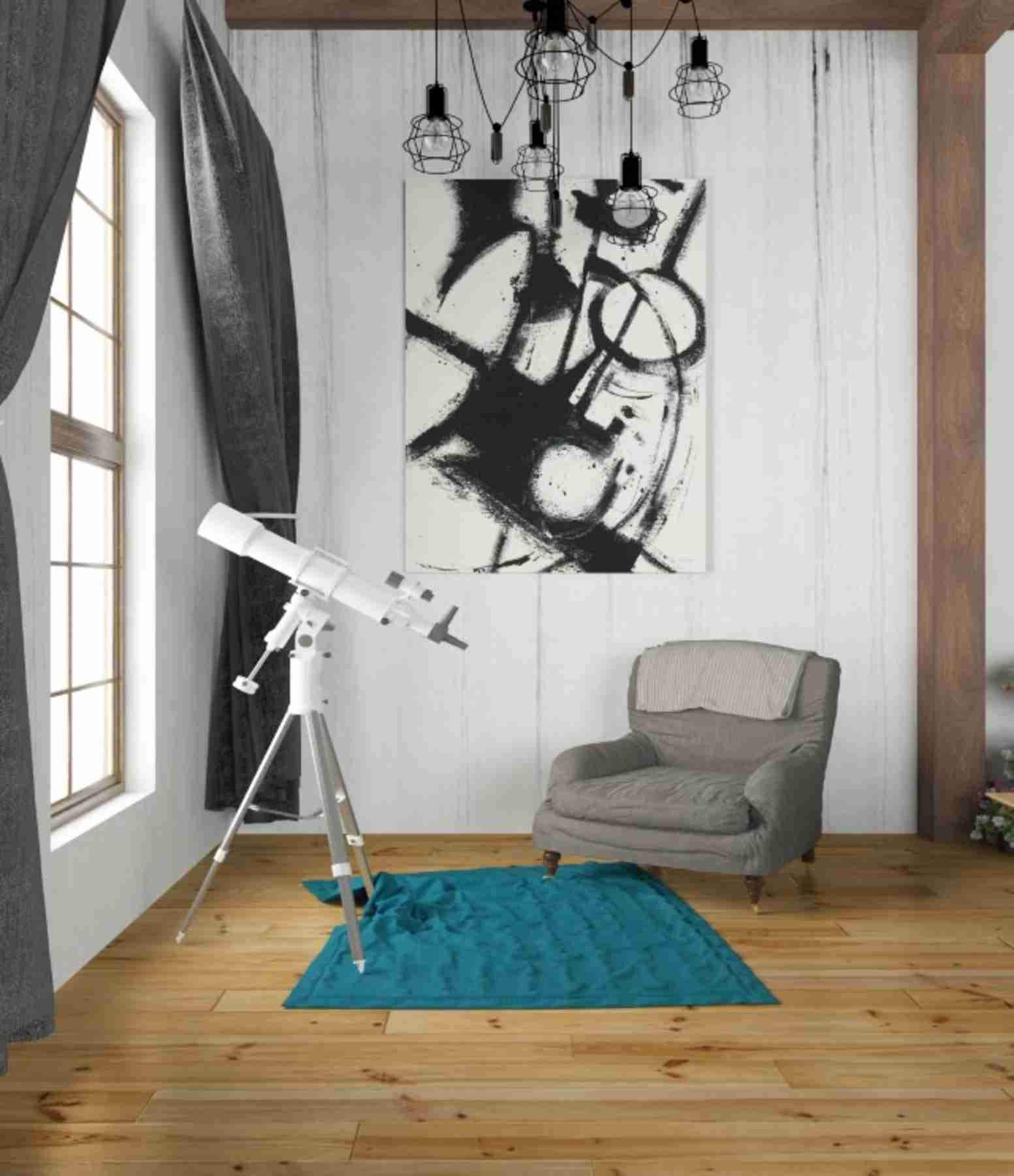 Expression Abstract II White Crop by Shirley Novak - 26x34 Inch Modern Canvas Wall Art for Living Room, Bedroom & Office Decor