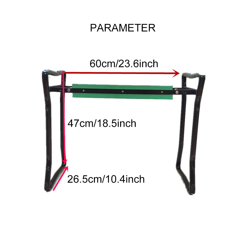 **Folding Garden Kneeler Seat with Tool Bag - Lightweight Iron Pipe Garden Stool with EVA Foam Pad - Sturdy Gardening Kneeler for Seniors & Outdoor Enthusiasts - Perfect for Planting, Weeding & Landscaping**