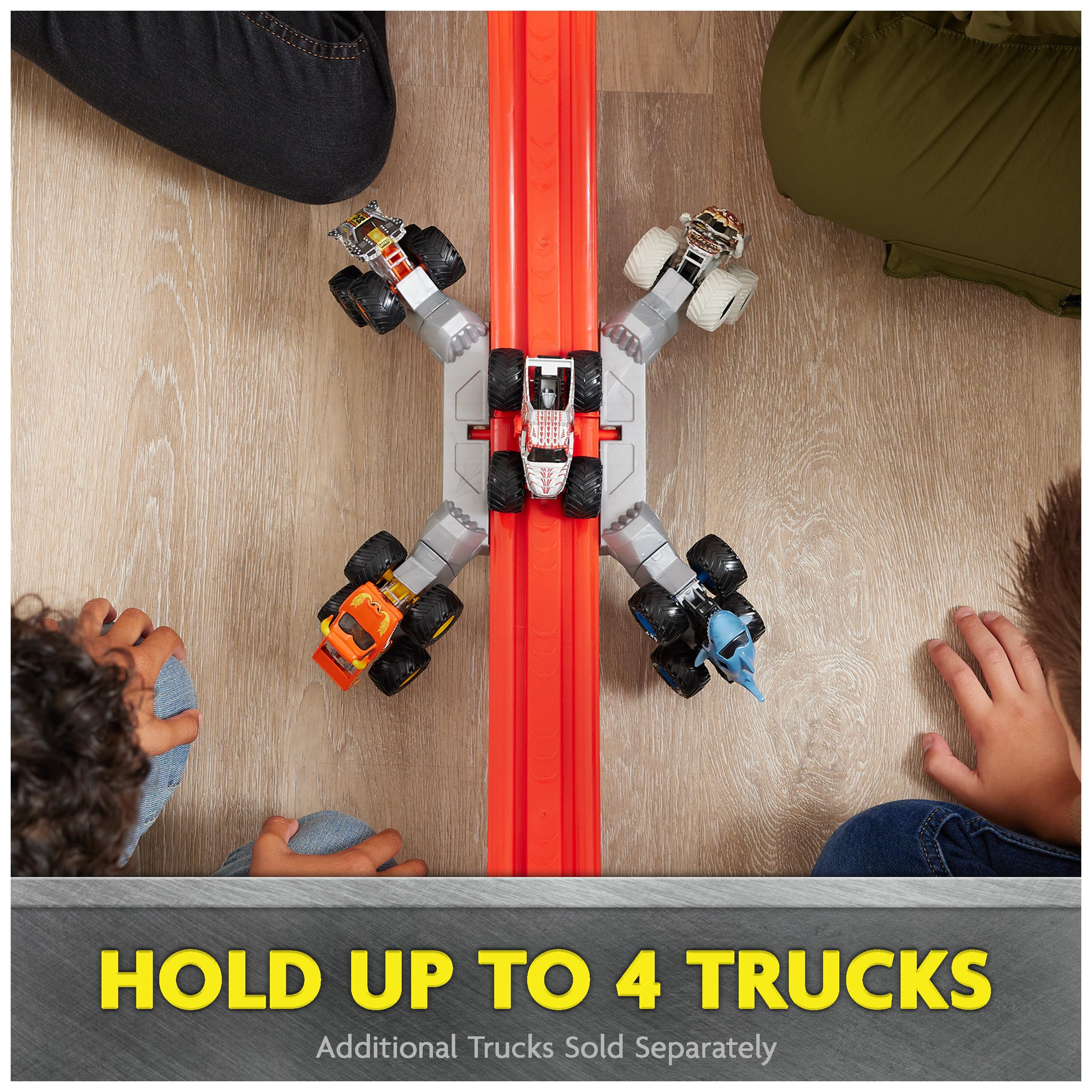 Monster Jam ThunderROARus Drop Playset with Exclusive Monster Truck - 6+ Feet Tall, Lights & Sounds, Dinosaur Toy for Kids Ages 4+ - Perfect for Birthday Gifts, Indoor Play & Monster Truck Battles