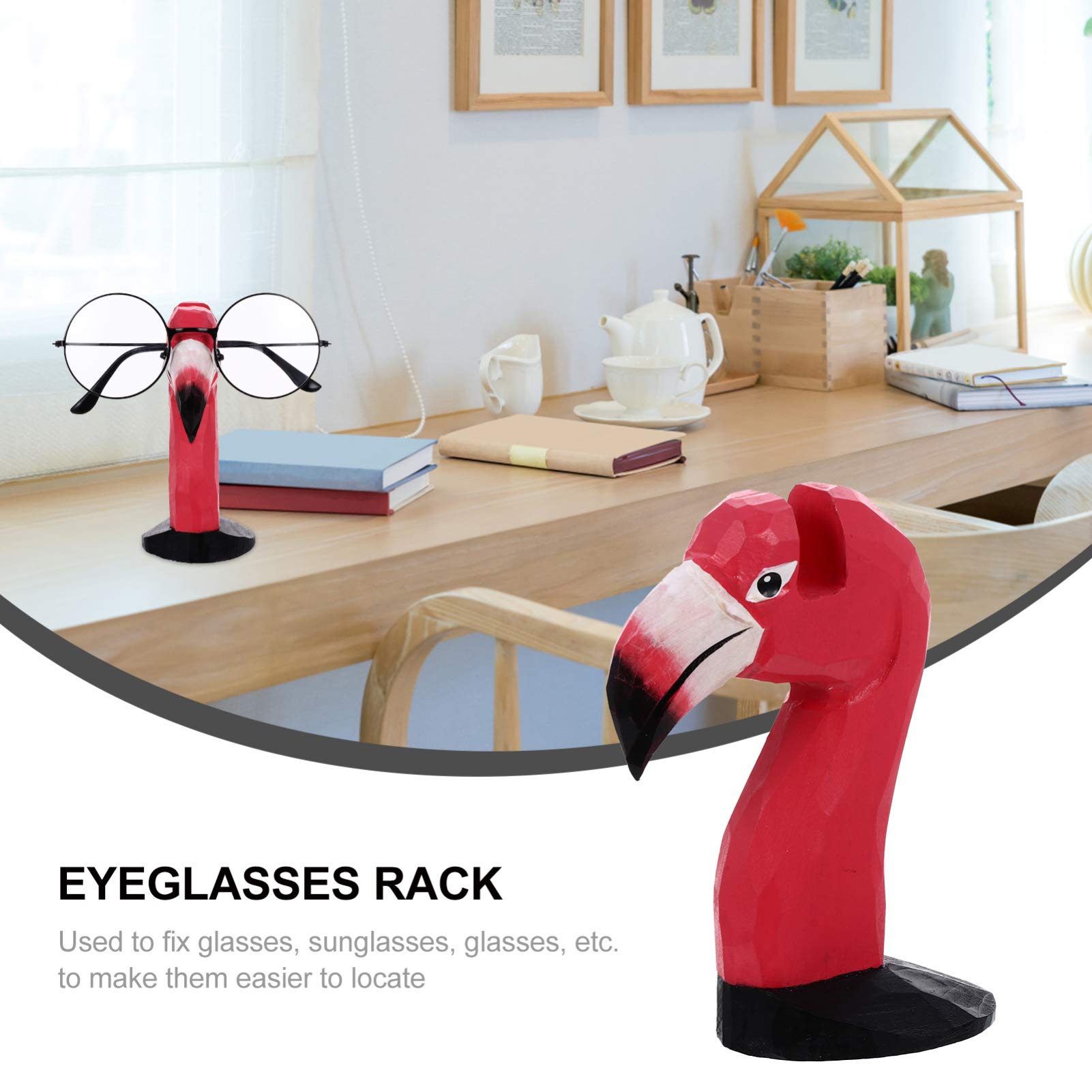 BESPORTBLE Wooden Animal Glasses Stand - Eyeglasses & Sunglasses Holder for Desk Display - Cute Cartoon Glasses Keeper for Home, Office, and Gift Use