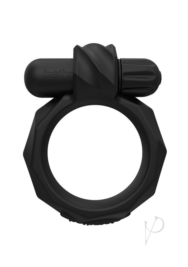 Bathmate Maximus Vibe 55 Rechargeable Silicone Cock Ring - Black | Powerful Vibrating Penis Ring for Enhanced Pleasure | Perfect for Couples & Solo Play