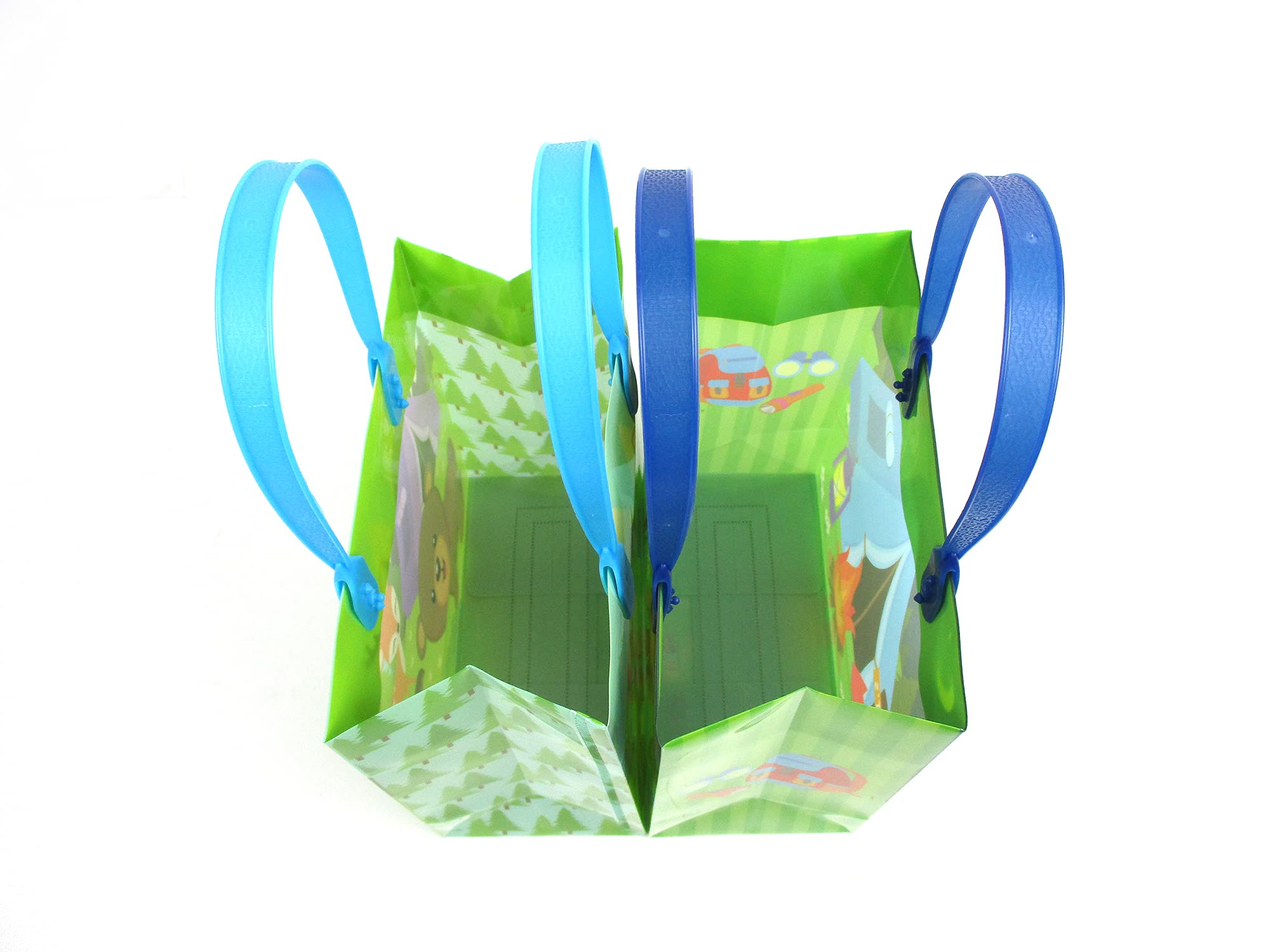 TINYMILLS Camping Party Favor Bags with Handles - 12 Pack Reusable Goodie Bags for Birthday Parties, Baby Showers & Outdoor Events - Perfect for Camping Themes, School Treats & Party Favors