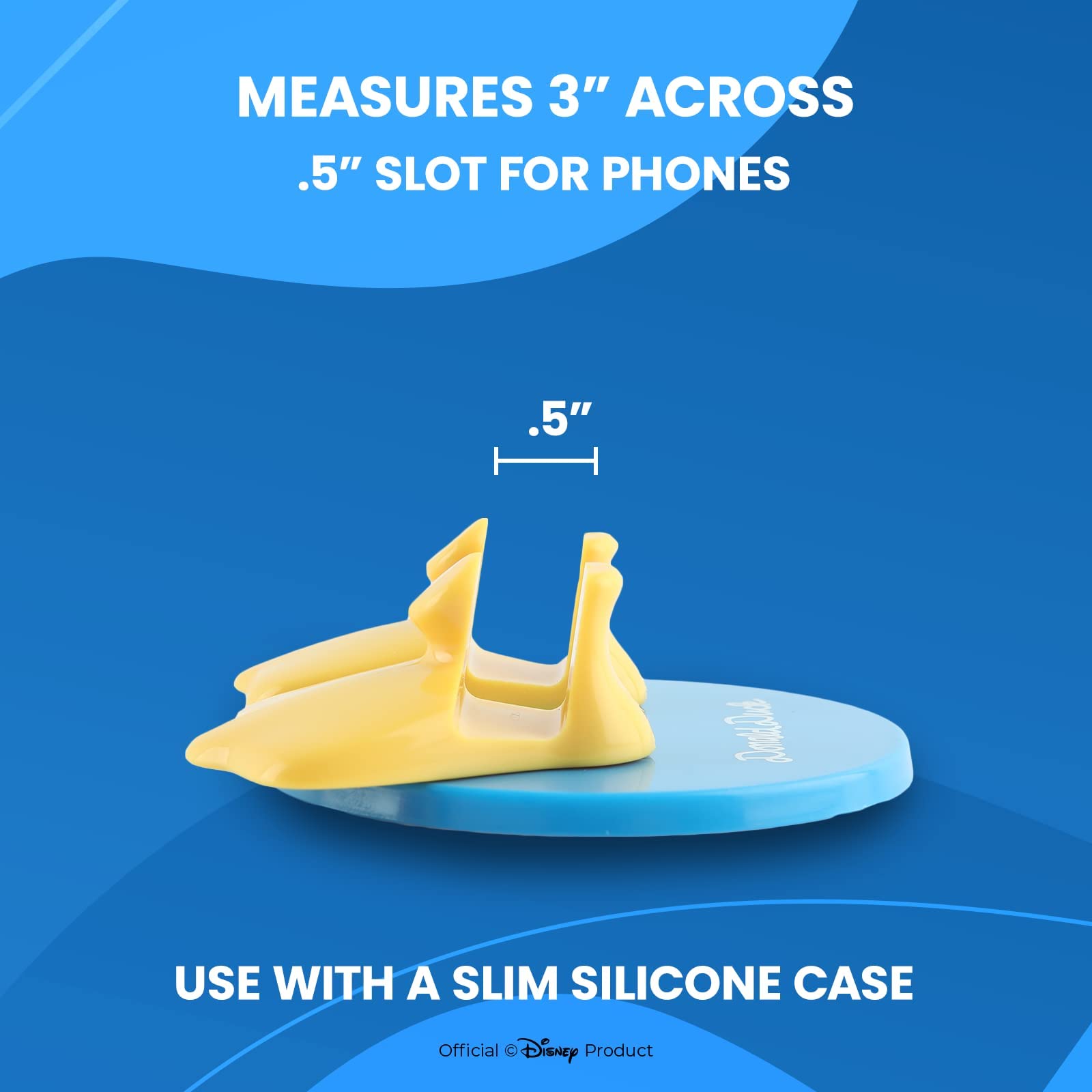 Disney Mickey Mouse & Friends Phone Stand with Bonus Decal Sticker - Universal Desk Phone Holder for iPhone, Android & More - Perfect for Home, Office & Travel (Donald Duck Design)
