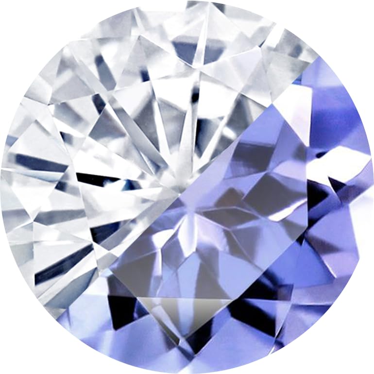 White Moissanite - Tanzanite
