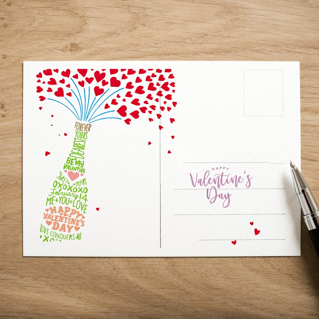 Valentine's Day Clear Rubber Stamps Set - Heart Bottle & Love Words for DIY Greeting Cards, Scrapbooking, Paper Crafts - Perfect for Romantic Holiday Decorations, Wedding Invitations & Gift Wrapping