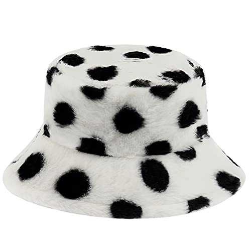 Stylish Furry Bucket Hat for Women & Men - Trendy Winter Fashion Accessory - Perfect for Outdoor Activities, Music Festivals & Streetwear