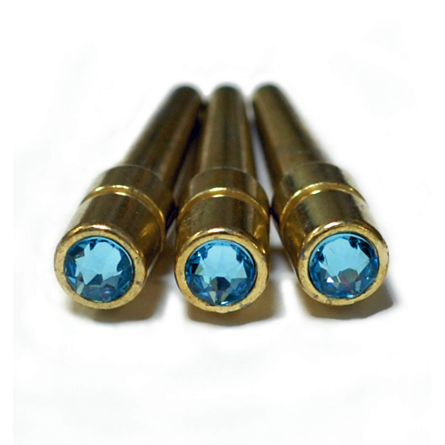 WE Games Brass Cribbage Pegs with Austrian Crystals - 3pc Set for Board Games