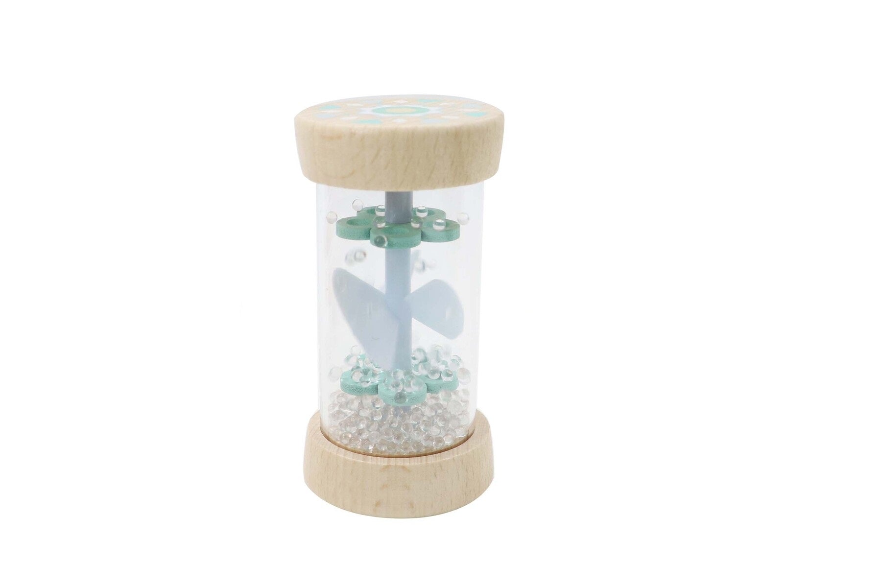 EcoWhirlie Wooden Baby Rattle Toy - Natural Wooden Shaker for Newborns & Infants - Perfect for Sensory Play, Teething & Early Learning Development