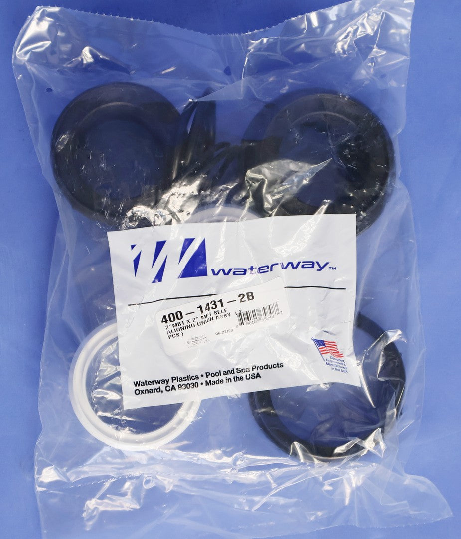 High Temperature Waterway Unions 2-Pack (400-1431-2B) - Durable Plumbing Fittings for Hot Water Systems & Pool Equipment