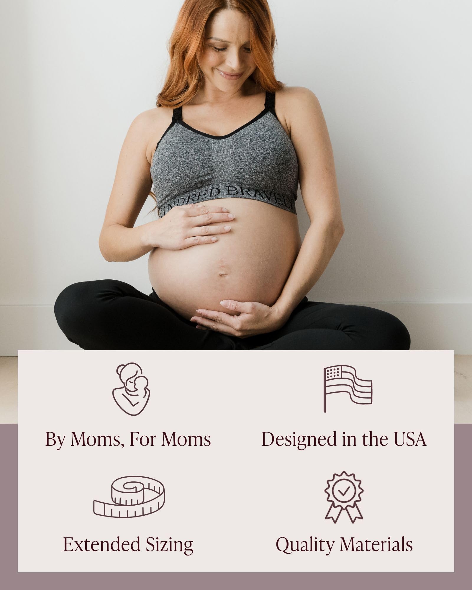 Kindred Bravely Sublime Nursing Sports Bra for Breastfeeding & Pregnancy | Seamless Maternity Bra with Support | Perfect for Yoga, Gym & Everyday Comfort