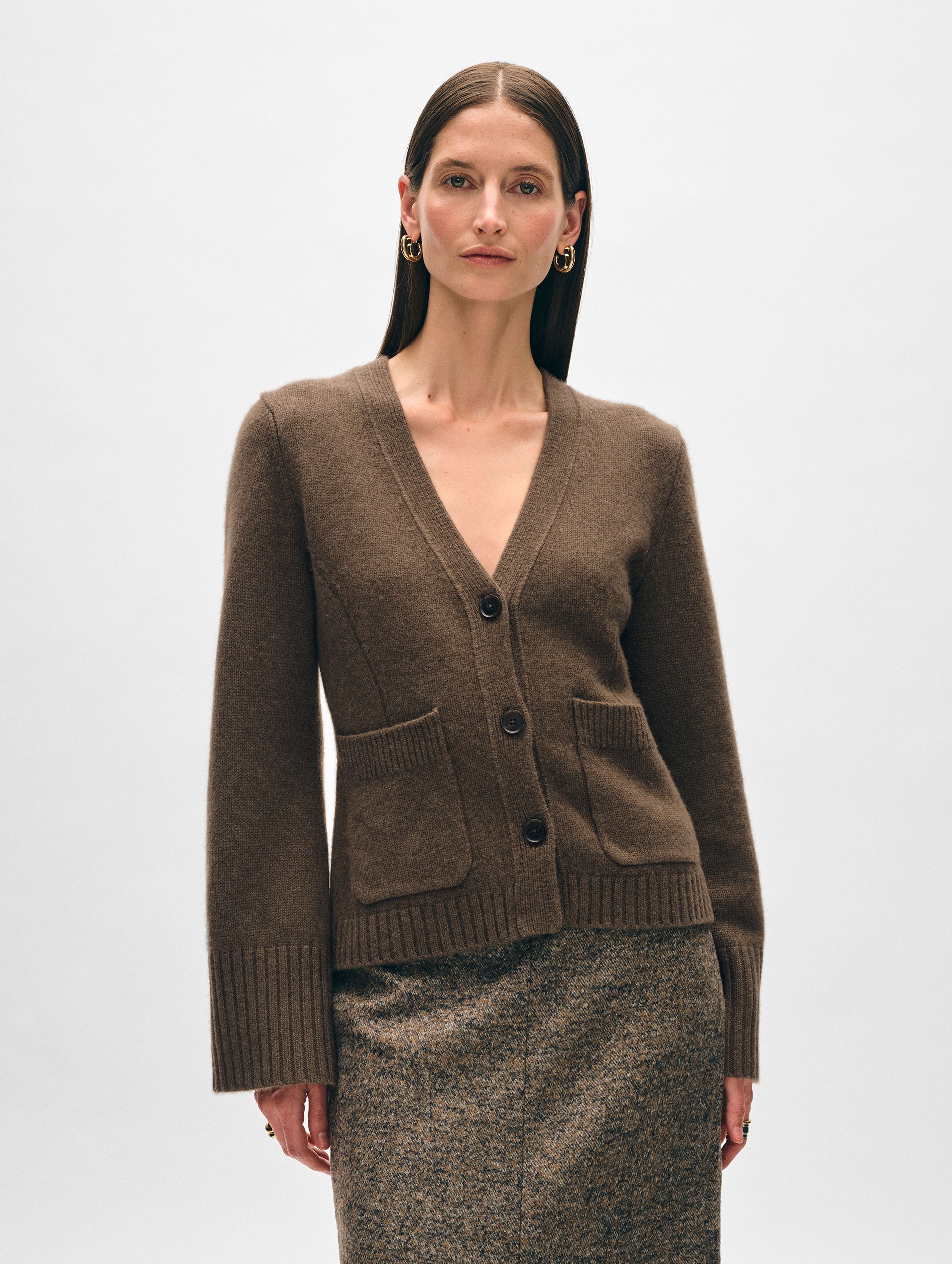 Luxury Cashmere Waisted Cardigan for Women - Soft & Warm Winter Sweater - Perfect for Office, Travel & Casual Outfits