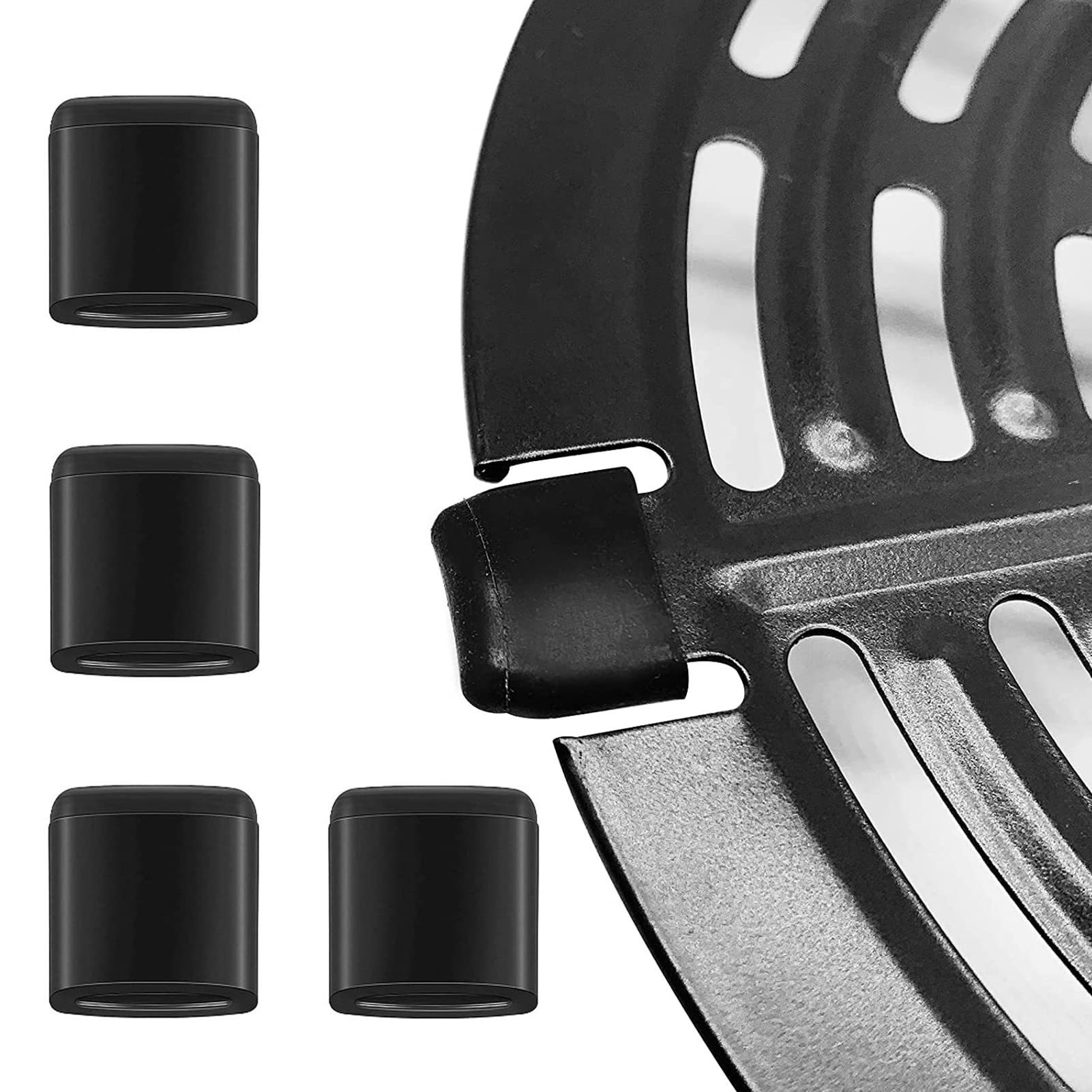 4-Pack Air Fryer Rubber Bumpers Feet Replacement Parts - Non-Slip Silicone Tips & Tabs for Chefman, GoWISE, Power XL & More - Scratch-Resistant Accessories for Air Fryer Trays - Perfect for Kitchen Safety & Stability