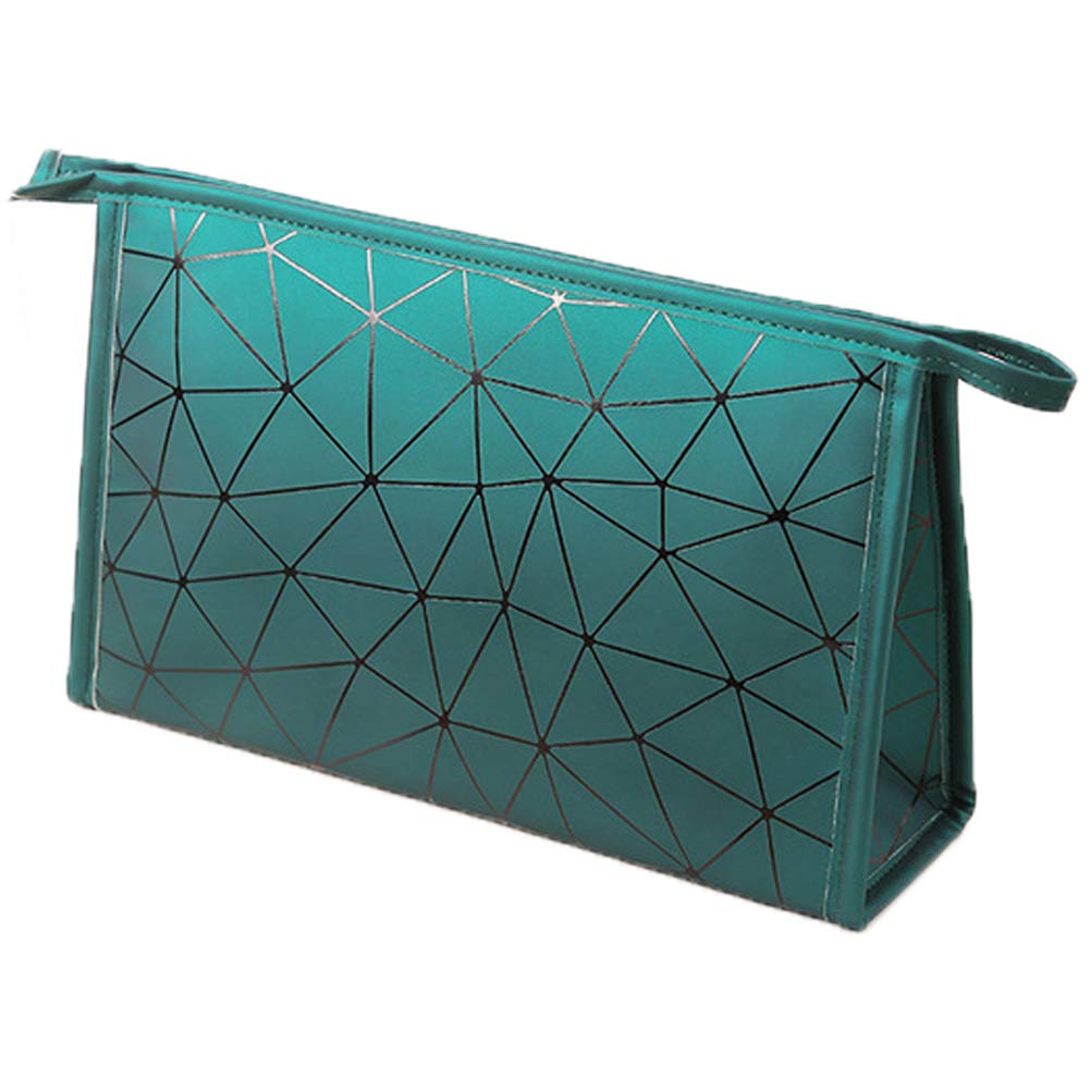 Waterproof Large Cosmetic Bag for Women - Travel Makeup Organizer Purse with Portable Design, Green (Ideal for Travel, Gym & Daily Use)