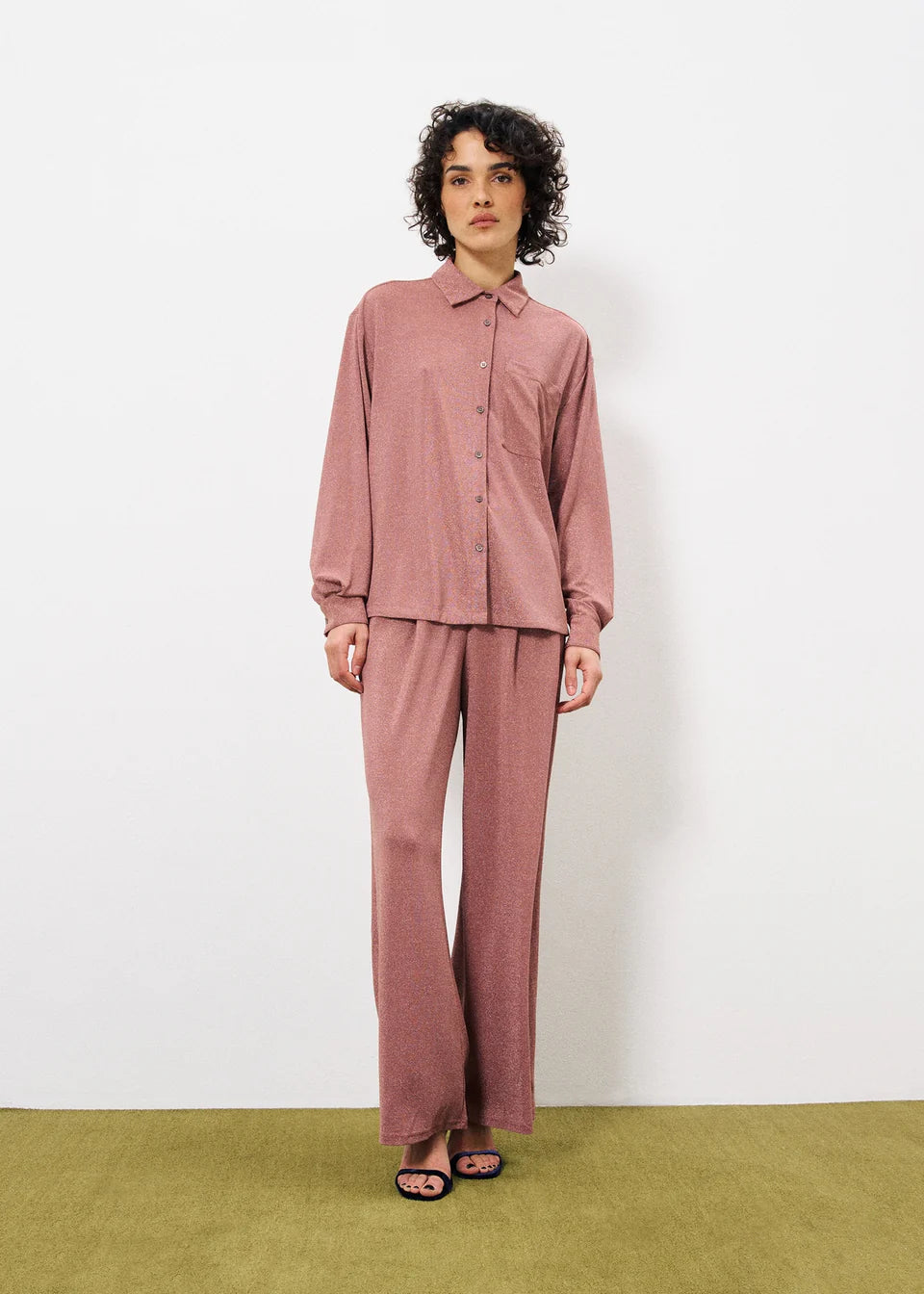 Carla Shirt for Women - Soft Rose Pink Blouse, Elegant Casual Tops, Perfect for Office, Date Night & Spring Outfits