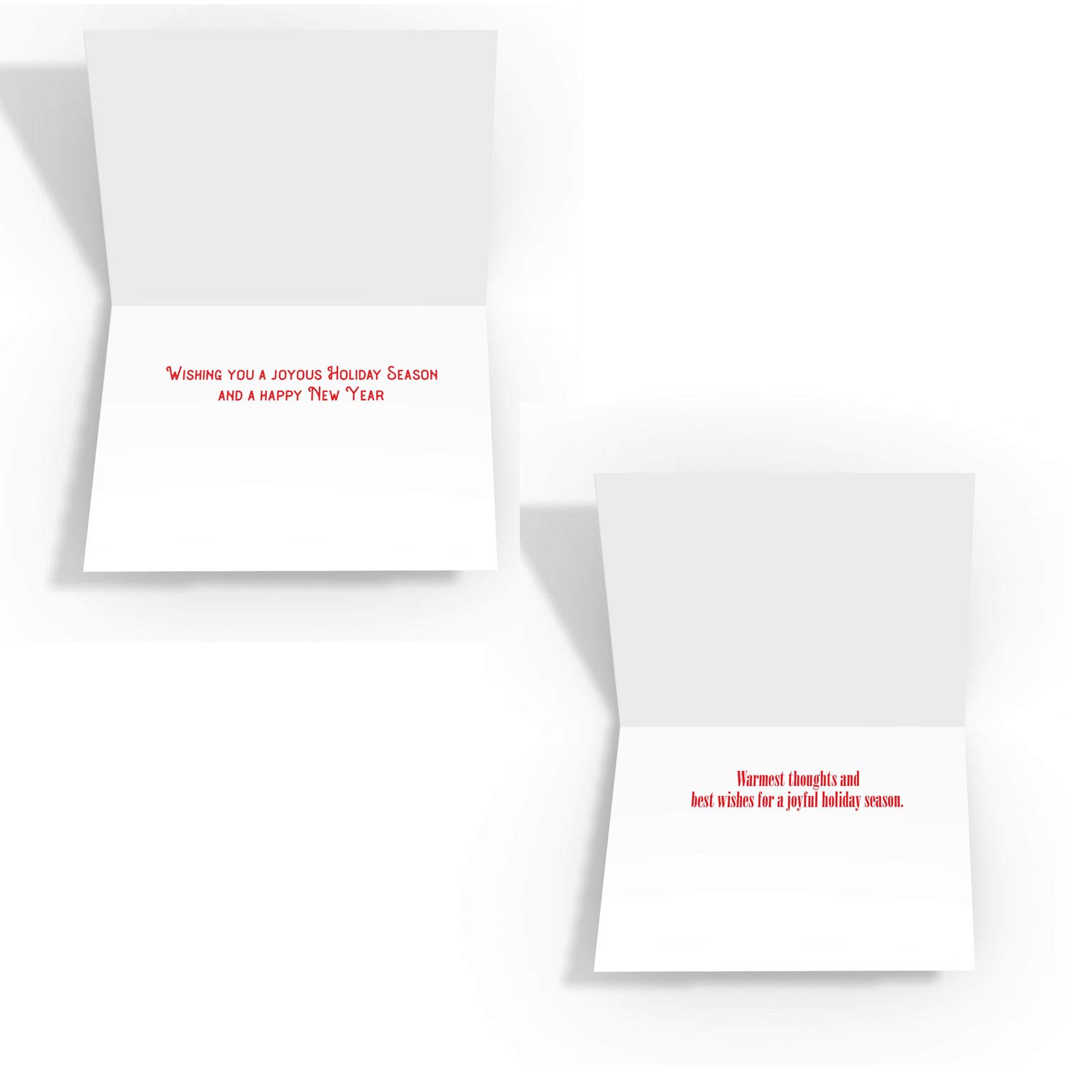 Rustic Christmas Cards Boxed Set - 12 Handmade Holiday Greeting Cards with Envelopes for Festive Season Gifting & Decor