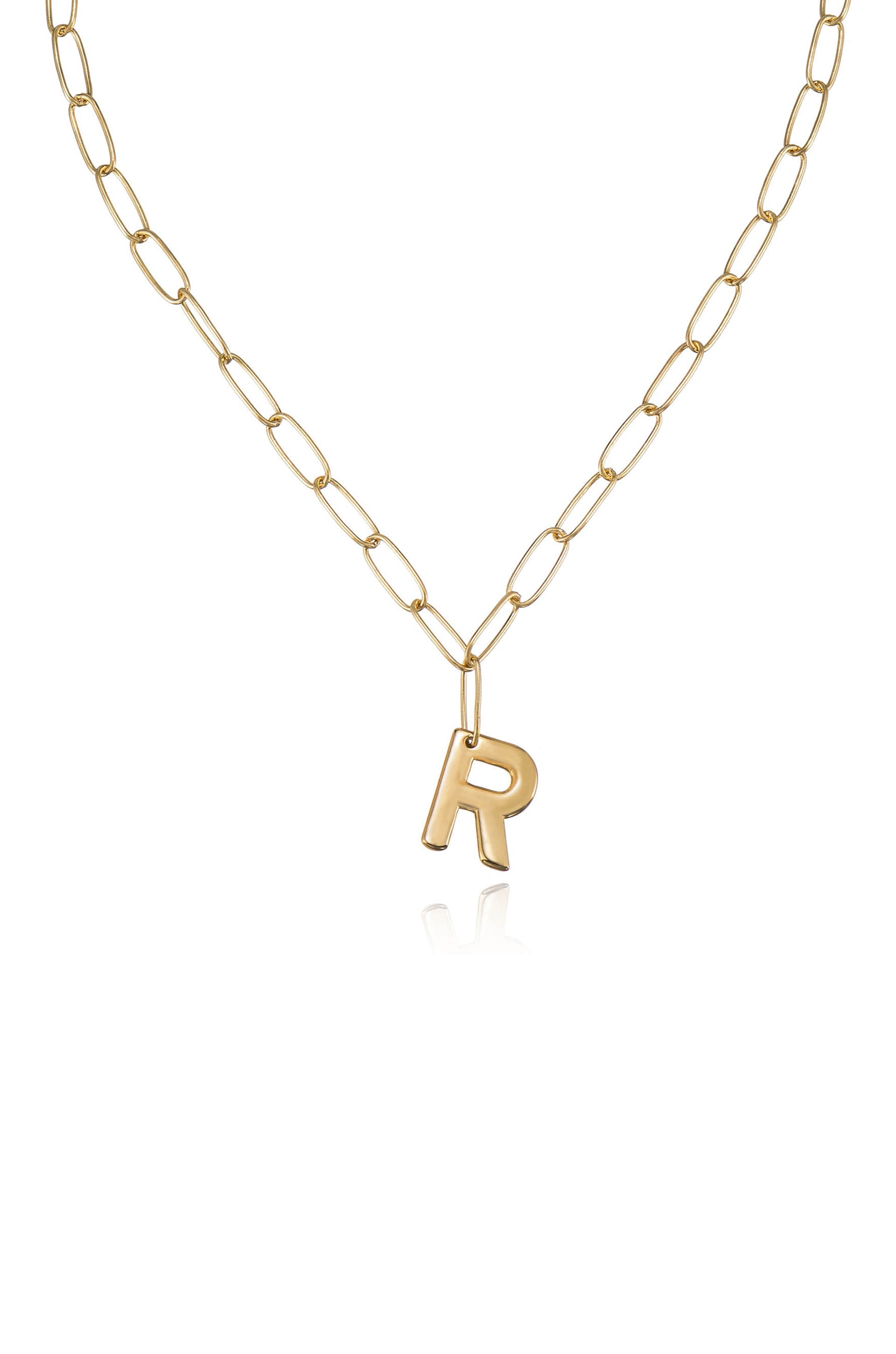 Personalized Initial Necklace with Paperclip Link - Custom Name Letter Jewelry for Women - Perfect Gift for Birthday, Anniversary & Everyday Wear