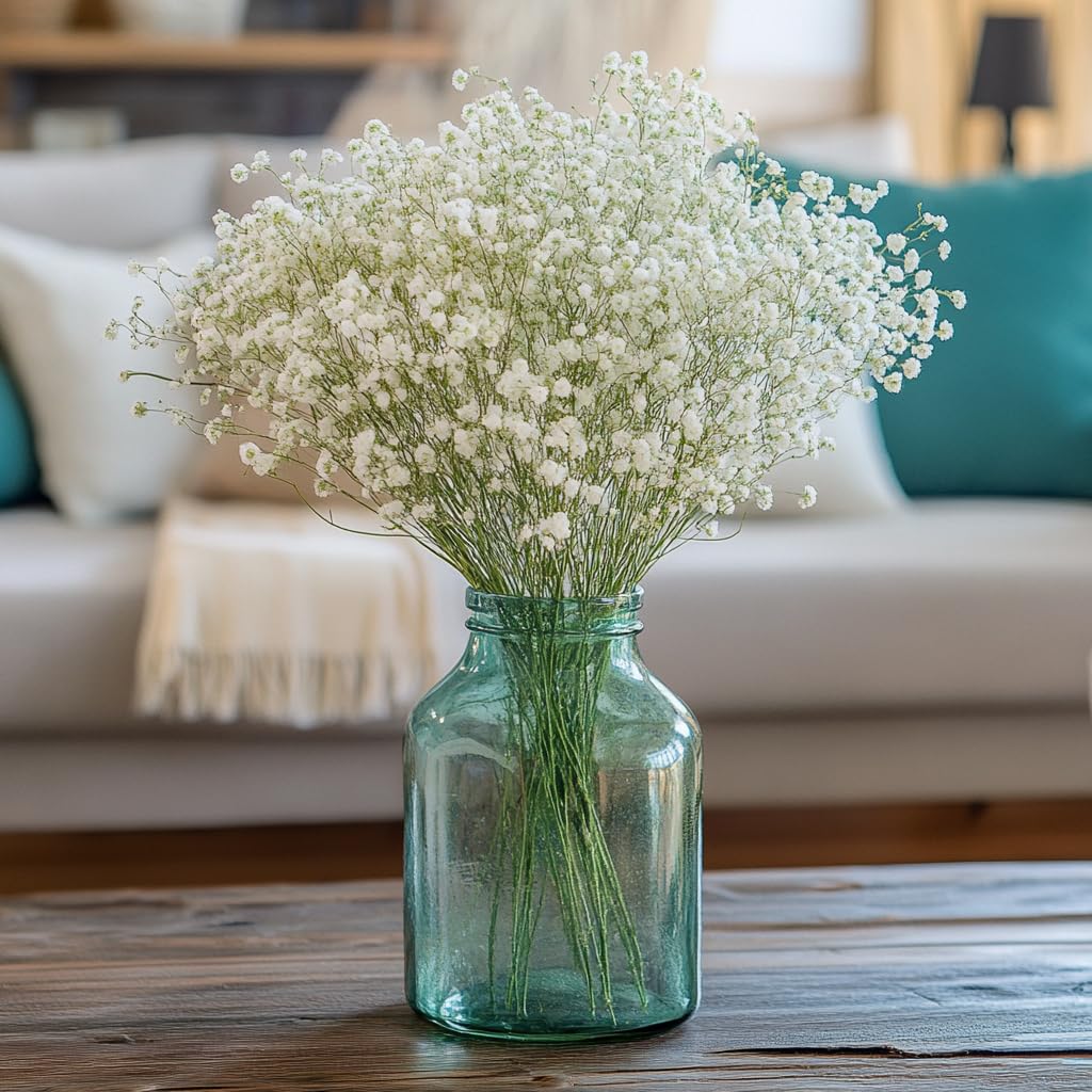 120 Stems Fresh Cut Gypsophila (Baby's Breath) Flowers - Perfect Wedding Bouquet Filler, Bridal Shower Decor, Centerpiece Arrangement - Ideal for Weddings, Baby Showers, Events & Home Decor