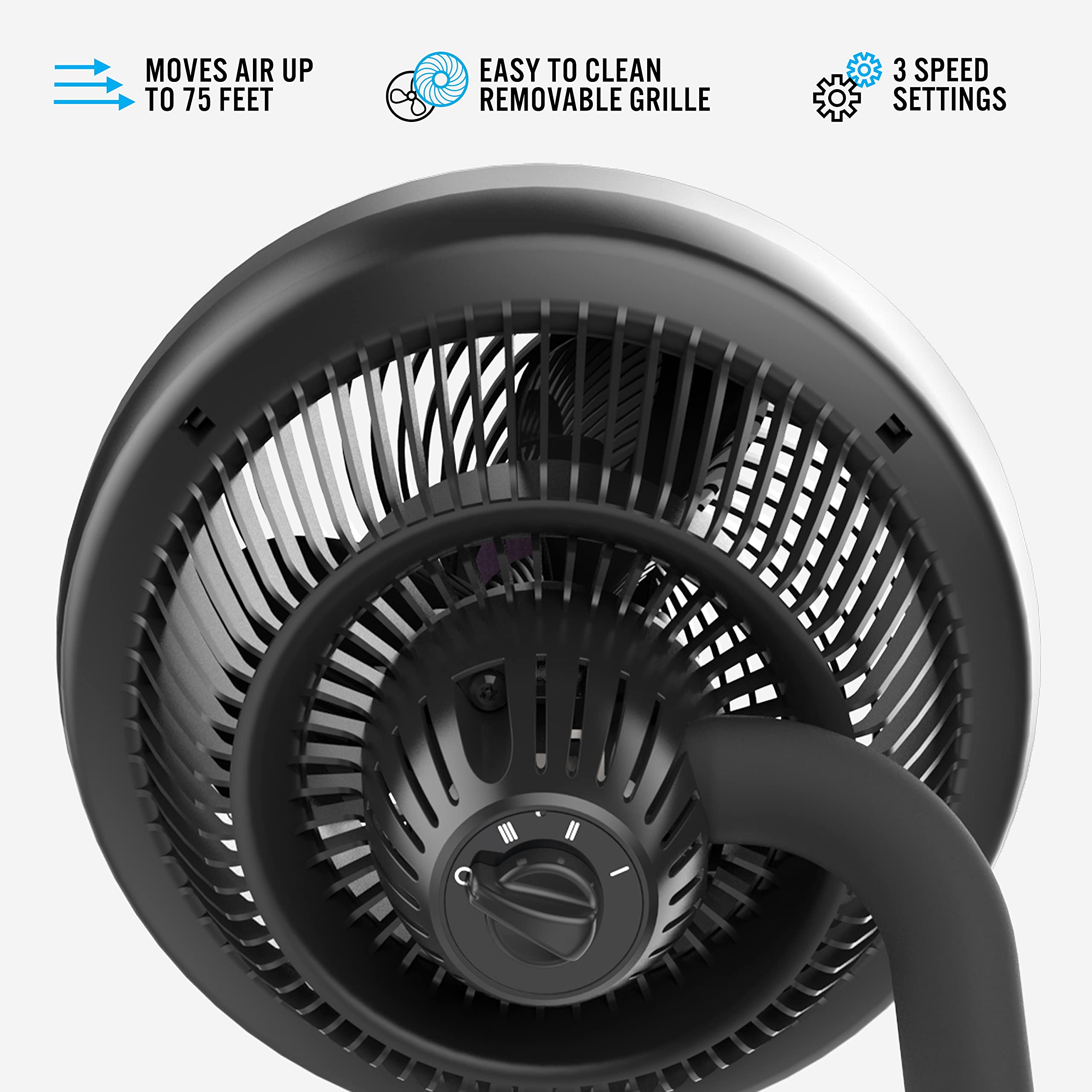 Vornado 693 Mid-Size Whole Room Air Circulator Fan with Adjustable Height - Quiet Cooling Fan for Home, Office & Bedroom - Black Medium Airflow Circulator Fan for Year-Round Comfort