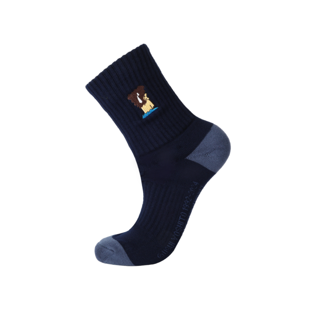 Victor SK4505CS B Crayon Shinchan Quarter Socks for Kids - Anime Cartoon Character Crew Socks (Blue) - Perfect for Cosplay, Gifts, and Daily Wear