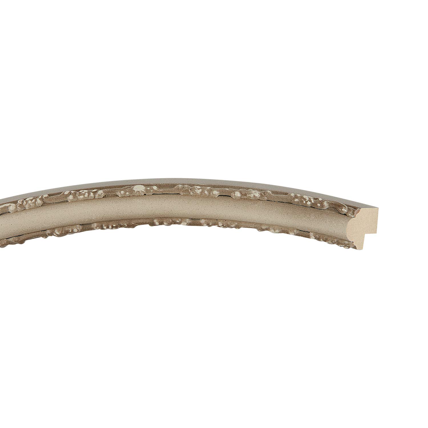 Virginia Style Oval Beveled Wall Mirror - Taupe 20x26 Inches - Elegant Home Decor for Living Room, Bedroom & Entryway