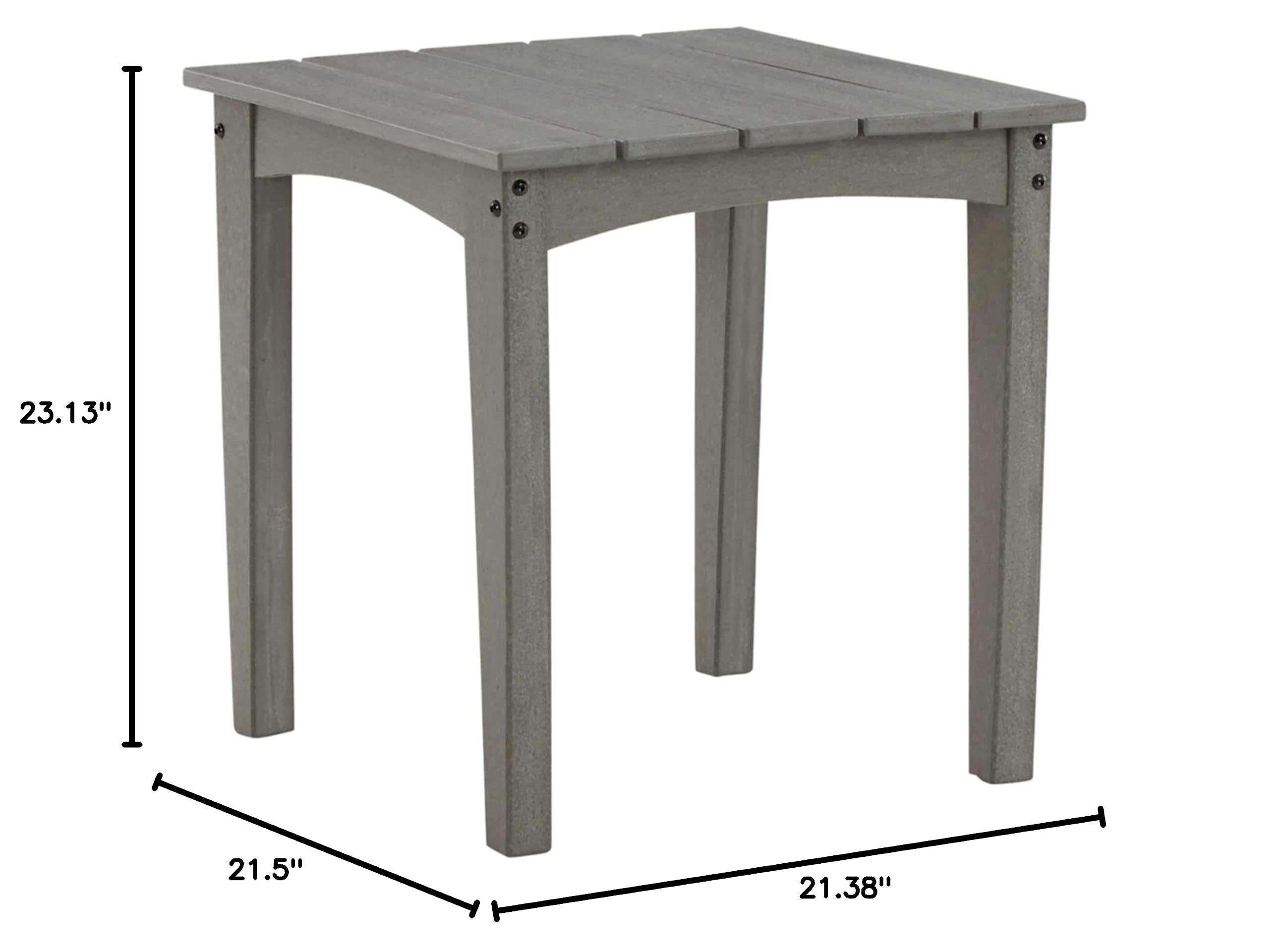 Signature Design by Ashley P802-702 Visola End Table - Modern Gray Nightstand for Bedroom, Living Room & Office - Compact Side Table with Storage Shelf