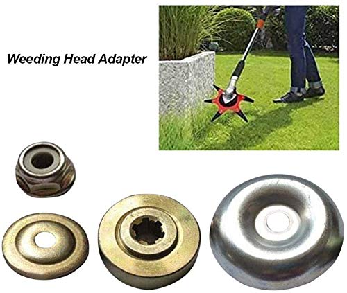 4-Piece Weed Trimmer Adapter Kit for Lawn Mower Blade - Universal Trimmer Head Adapter Nut Fixing Set | Perfect for Lawn Care, Gardening & Yard Maintenance