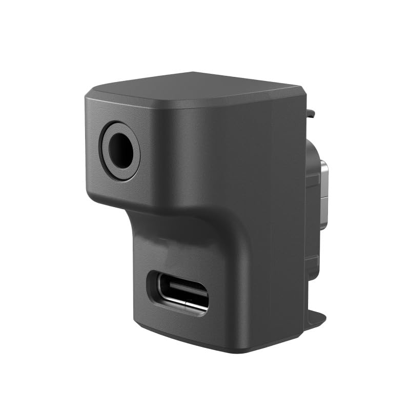 Insta360 Ace Pro/Ace Audio Adapter - 3.5mm Jack & USB-C Charging Port Microphone Extension Accessory for Vlogging, Live Streaming & Content Creation