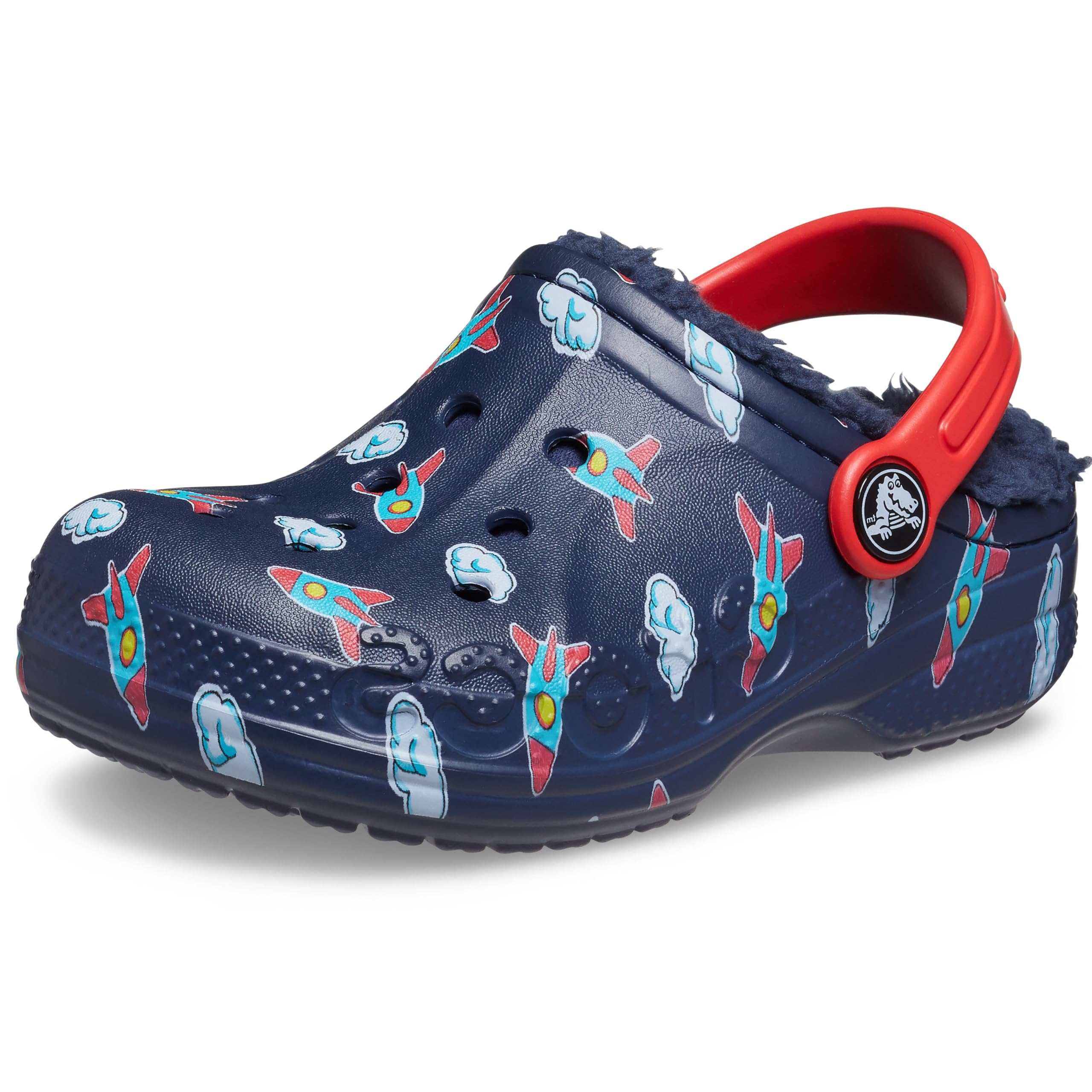 Crocs Kids' Baya Lined Printed Clogs - Comfortable & Stylish Winter Shoes for Boys & Girls - Perfect for Indoor & Outdoor Play, School, and Cold Weather Activities