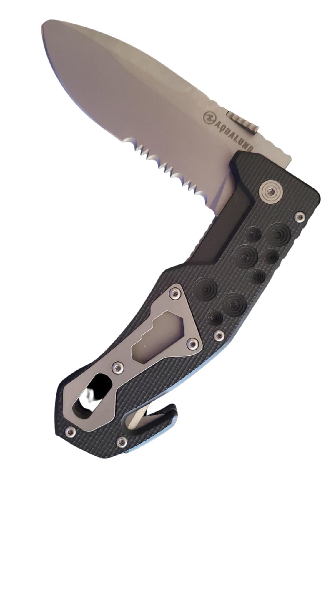 AQUALUNG Titanium Folding Knife with Blunt Tip - Compact Dive Knife for Scuba Diving, Snorkeling & Water Sports