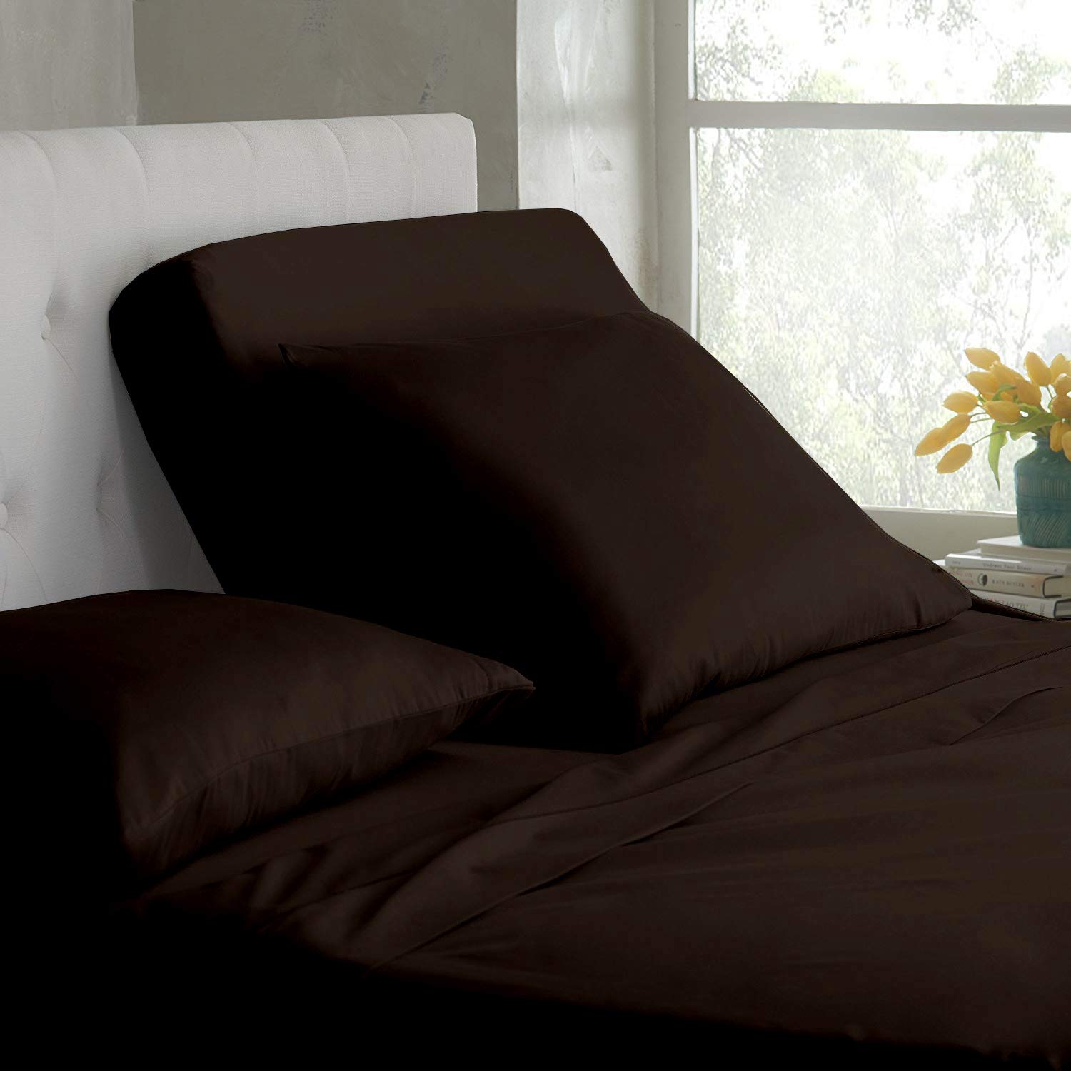 Split King Sheets Set - 100% Cotton 400-Thread-Count Adjustable Bed Sheets with 15