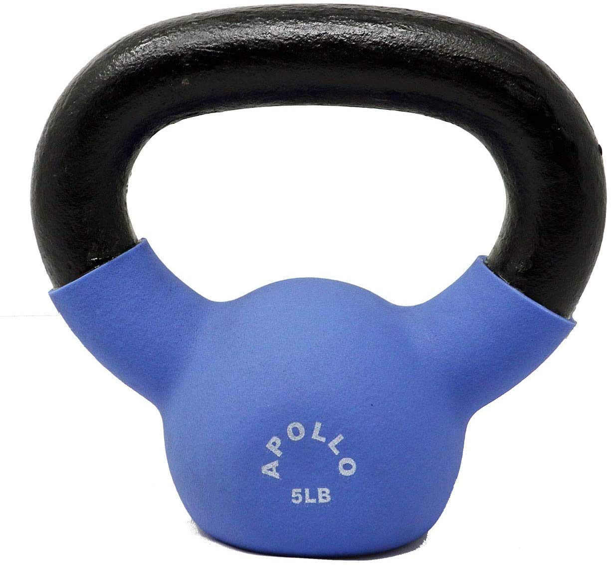 1-Piece Neoprene Coated Solid Cast Iron Kettlebell - Durable Home Gym Equipment for Strength Training, Weightlifting & Fitness Workouts