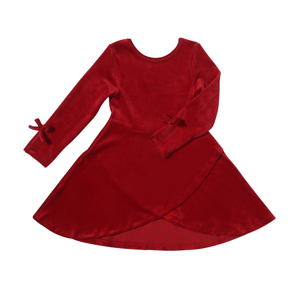 Shiloh Long Sleeve Velvet Dress for Women - Elegant Red Formal Dress for Holiday Parties, Christmas, Weddings & Special Occasions