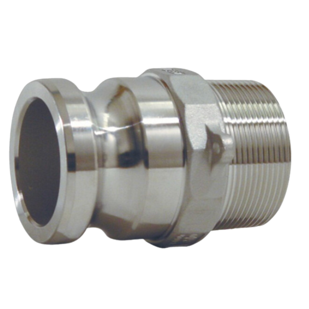 High-Quality Camlock Fittings - 25mm to 76mm Groove Coupling with Male BSP Thread Type F Adapter | Ideal for Industrial, Agricultural & Firefighting Applications