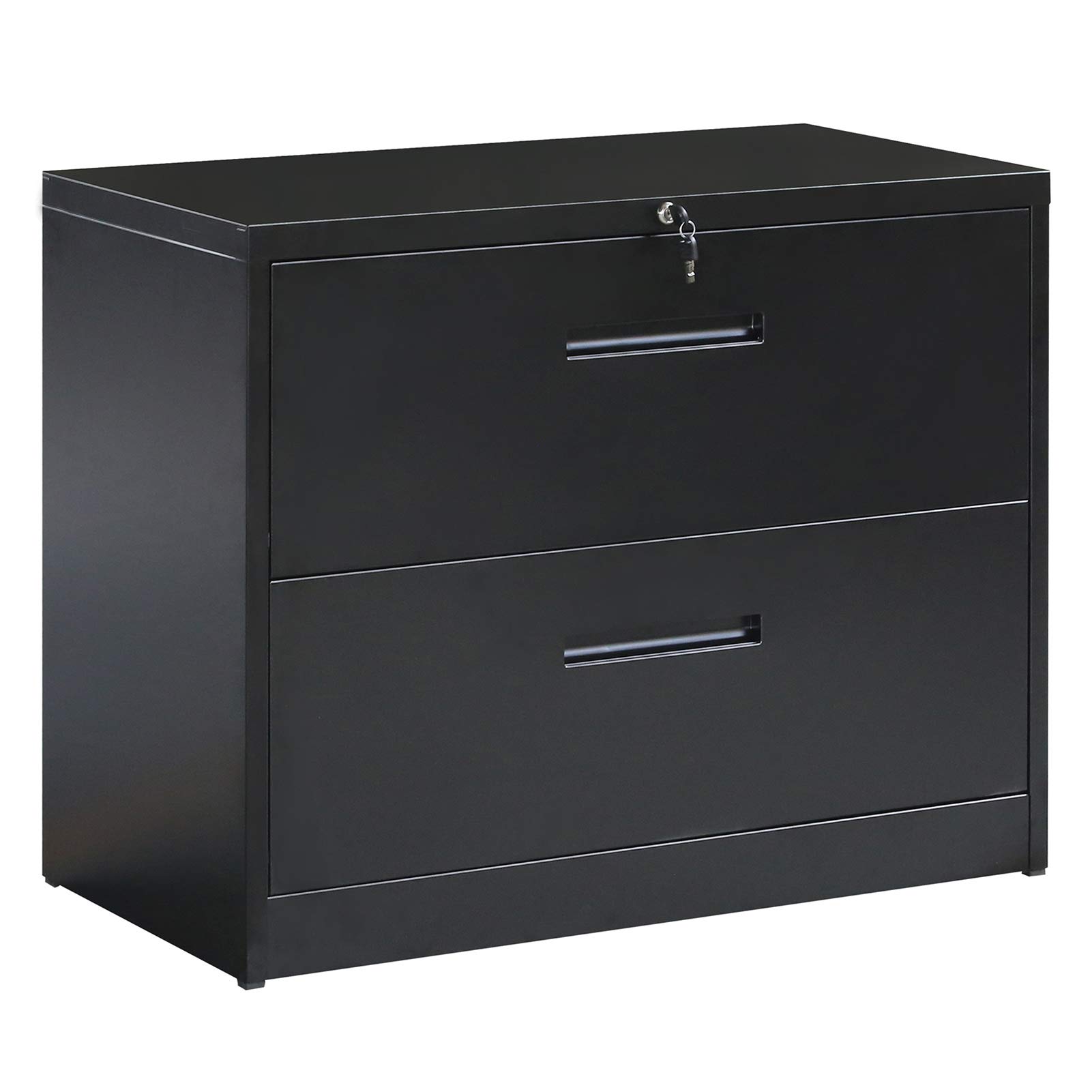 2-Drawer Heavy Duty Metal File Cabinet with Lock & Key - Secure Storage for Office, Home, or Bedside Use