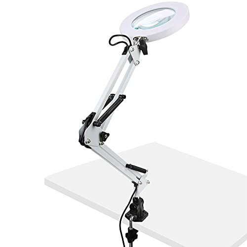 Professional LED Magnifying Tattoo Lamp with 3-Axis Adjustable Arm - Low Power Consumption for Tattoo Artists, Nail Technicians & Beauty Salons | Perfect for Detailed Tattooing, Nail Art, Microblading & Cosmetic Procedures